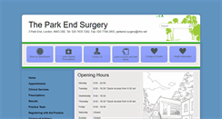 Desktop Screenshot of parkendsurgery.co.uk